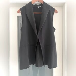 Open Front Black Vest